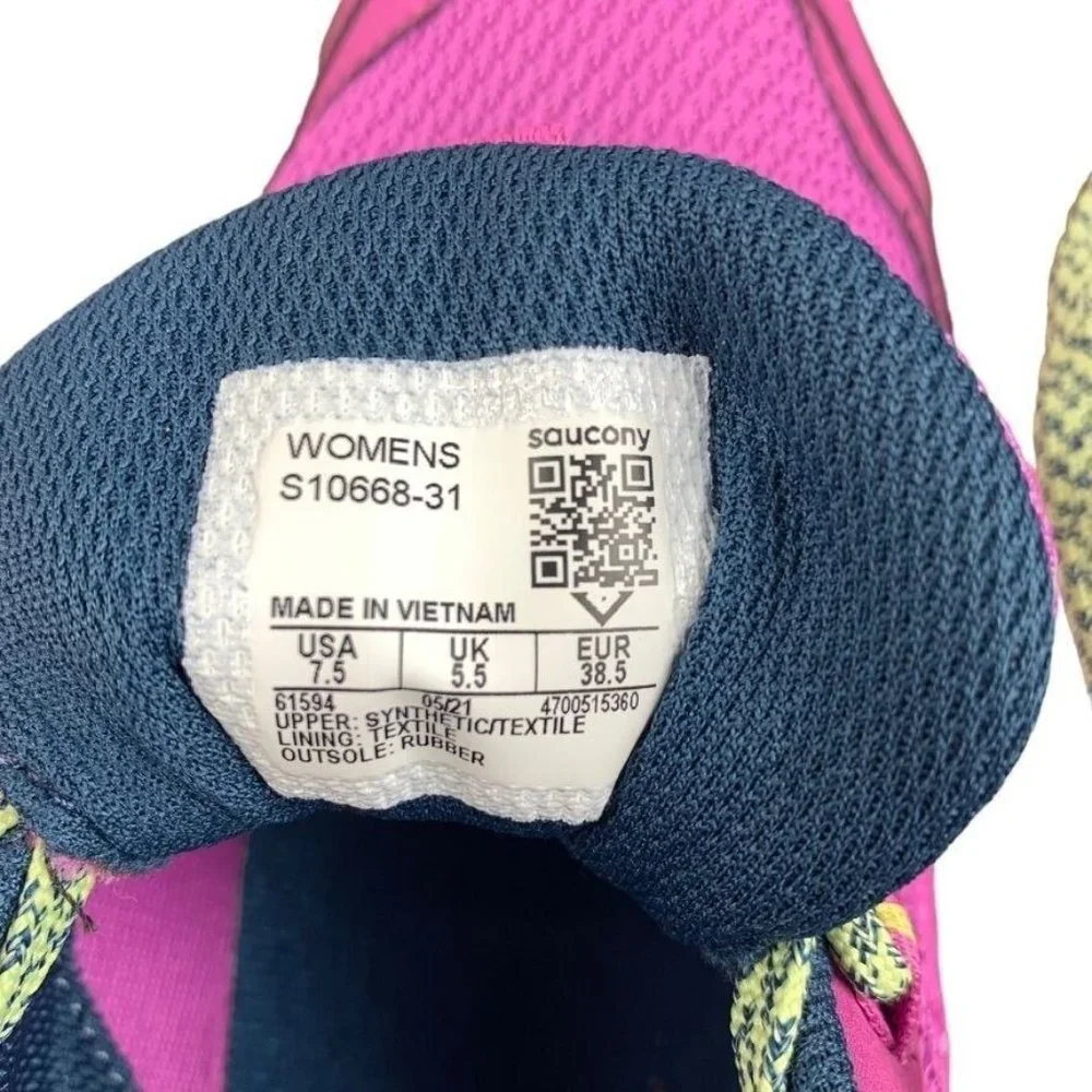 Saucony Excursion TR 15‎ Purple Hiking Sneakers Mesh Upper Cushioned Comfort 7.5